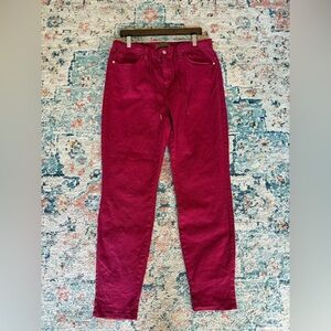 Judy blue pull on high waist red joggers size 15/32